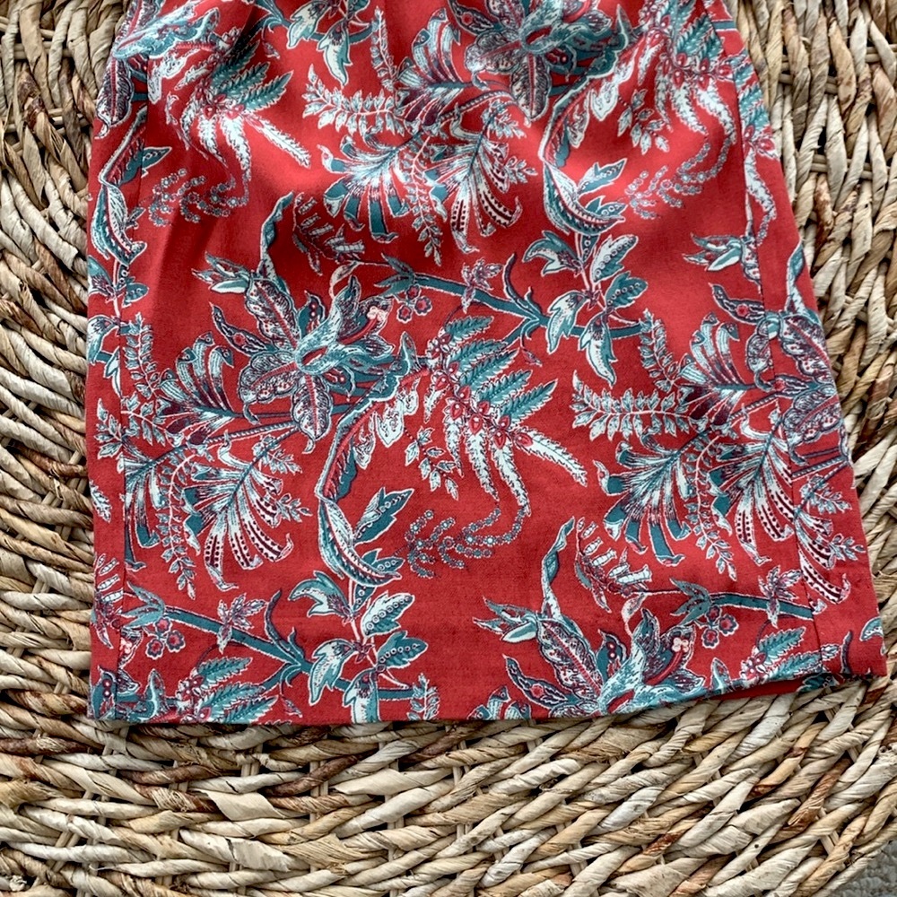 LOFT Tropical Palm  Floral Wide Leg Palazzo Pant - Picture 7 of 9